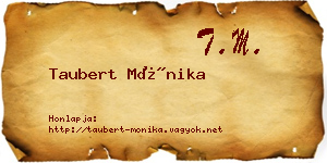 Taubert Mónika névjegykártya